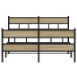vidaXL Metallbett ohne Matratze Sonoma-Eiche 150x200 cm vidaXL Metallbett ohne Matratze Sonoma-Eiche 150x200 cm