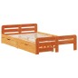 vidaXL Massivholzbett ohne Matratze Wachsbraun 120x200 cm Kiefernholz vidaXL Massivholzbett ohne Matratze Wachsbraun 120x200 cm Kiefernholz