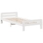 vidaXL Massivholzbett ohne Matratze Weiß 90x190 cm Kiefernholz vidaXL Massivholzbett ohne Matratze Weiß 90x190 cm Kiefernholz