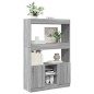 vidaXL Highboard Grau Sonoma 92x33x140 cm Holzwerkstoff vidaXL Highboard Grau Sonoma 92x33x140 cm Holzwerkstoff