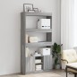 vidaXL Highboard Grau Sonoma 92x33x180 cm Holzwerkstoff vidaXL Highboard Grau Sonoma 92x33x180 cm Holzwerkstoff