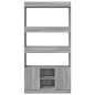 vidaXL Highboard Grau Sonoma 92x33x180 cm Holzwerkstoff vidaXL Highboard Grau Sonoma 92x33x180 cm Holzwerkstoff