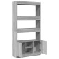 vidaXL Highboard Grau Sonoma 92x33x180 cm Holzwerkstoff vidaXL Highboard Grau Sonoma 92x33x180 cm Holzwerkstoff