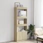vidaXL Highboard 63x33x180 cm Sonoma-Eiche Holzwerkstoff vidaXL Highboard 63x33x180 cm Sonoma-Eiche Holzwerkstoff