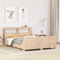 vidaXL Massivholzbett ohne Matratze 150x200 cm Kiefernholz