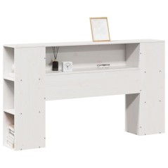 vidaXL Kopfteil mit Stauraum Weiß 140 cm Massivholz Kiefer