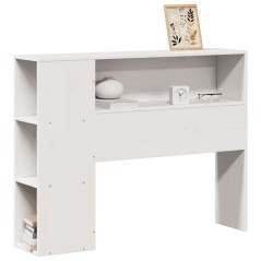 vidaXL Kopfteil mit Stauraum Weiß 75 cm Massivholz Kiefer