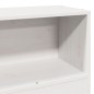 vidaXL Kopfteil mit Stauraum Weiß 75 cm Massivholz Kiefer