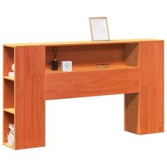 vidaXL Kopfteil mit Stauraum Wachsbraun 120 cm Massivholz Kiefer
