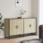 vidaXL Sideboard Sonoma-Eiche 134x35x76 cm Holzwerkstoff vidaXL Sideboard Sonoma-Eiche 134x35x76 cm Holzwerkstoff