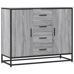 vidaXL Sideboard Grau Sonoma 92x35x76 cm Holzwerkstoff