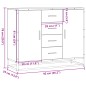vidaXL Sideboard Grau Sonoma 92x35x76 cm Holzwerkstoff vidaXL Sideboard Grau Sonoma 92x35x76 cm Holzwerkstoff