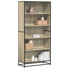 vidaXL Bücherregal Sonoma-Eiche 80,5x35x170,5 cm Holzwerkstoff