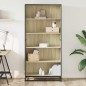vidaXL Bücherregal Sonoma-Eiche 80,5x35x170,5 cm Holzwerkstoff vidaXL Bücherregal Sonoma-Eiche 80,5x35x170,5 cm Holzwerkstoff