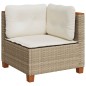 vidaXL 5-tlg. Garten-Sofagarnitur mit Kissen Beige Poly Rattan vidaXL 5-tlg. Garten-Sofagarnitur mit Kissen Beige Poly Rattan