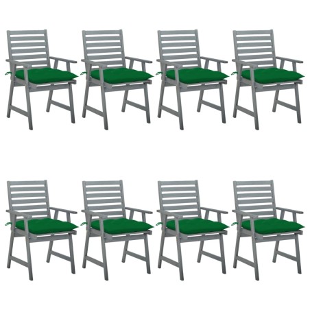 Garten-Essstühle mit Kissen 8 Stk. Massivholz Akazie