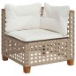 vidaXL 5-tlg. Garten-Sofagarnitur mit Kissen Beige Poly Rattan vidaXL 5-tlg. Garten-Sofagarnitur mit Kissen Beige Poly Rattan