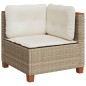 vidaXL 4-tlg. Garten-Sofagarnitur mit Kissen Beige Poly Rattan vidaXL 4-tlg. Garten-Sofagarnitur mit Kissen Beige Poly Rattan
