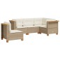 vidaXL 5-tlg. Garten-Sofagarnitur mit Kissen Beige Poly Rattan vidaXL 5-tlg. Garten-Sofagarnitur mit Kissen Beige Poly Rattan