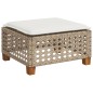 vidaXL 8-tlg. Garten-Sofagarnitur mit Kissen Beige Poly Rattan