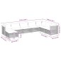vidaXL 8-tlg. Garten-Sofagarnitur mit Kissen Beige Poly Rattan