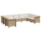 vidaXL 9-tlg. Garten-Sofagarnitur mit Kissen Beige Poly Rattan vidaXL 9-tlg. Garten-Sofagarnitur mit Kissen Beige Poly Rattan