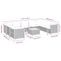 vidaXL 10-tlg. Garten-Sofagarnitur mit Kissen Beige Poly Rattan