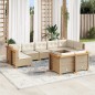 vidaXL 9-tlg. Garten-Sofagarnitur mit Kissen Beige Poly Rattan vidaXL 9-tlg. Garten-Sofagarnitur mit Kissen Beige Poly Rattan