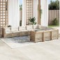 vidaXL 10-tlg. Garten-Sofagarnitur mit Kissen Beige Poly Rattan vidaXL 10-tlg. Garten-Sofagarnitur mit Kissen Beige Poly Rattan