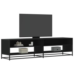 vidaXL TV-Schrank Schwarz 180,5x40x46 cm Holzwerkstoff