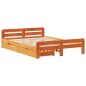 vidaXL Massivholzbett ohne Matratze Wachsbraun 160x200 Kiefernholz vidaXL Massivholzbett ohne Matratze Wachsbraun 160x200 Kiefernholz