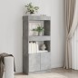 vidaXL Highboard Betongrau 63x33x140 cm Holzwerkstoff vidaXL Highboard Betongrau 63x33x140 cm Holzwerkstoff