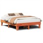 vidaXL Massivholzbett ohne Matratze Wachsbraun 140x190 cm Kiefernholz vidaXL Massivholzbett ohne Matratze Wachsbraun 140x190 cm Kiefernholz