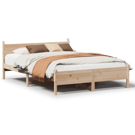 vidaXL Massivholzbett ohne Matratze 120x200 cm Kiefernholz