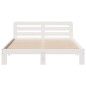 vidaXL Massivholzbett ohne Matratze Weiß 160x200 Kiefernholz vidaXL Massivholzbett ohne Matratze Weiß 160x200 Kiefernholz