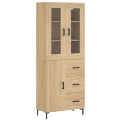 Highboard Sonoma-Eiche 69,5x34x180 cm Holzwerkstoff