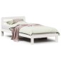 vidaXL Massivholzbett ohne Matratze Weiß 90x190 cm Kiefernholz vidaXL Massivholzbett ohne Matratze Weiß 90x190 cm Kiefernholz