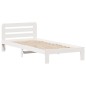 vidaXL Massivholzbett ohne Matratze Weiß 90x190 cm Kiefernholz vidaXL Massivholzbett ohne Matratze Weiß 90x190 cm Kiefernholz
