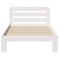 vidaXL Massivholzbett ohne Matratze Weiß 90x190 cm Kiefernholz vidaXL Massivholzbett ohne Matratze Weiß 90x190 cm Kiefernholz