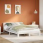 vidaXL Massivholzbett ohne Matratze Weiß 140x190 cm Kiefernholz vidaXL Massivholzbett ohne Matratze Weiß 140x190 cm Kiefernholz