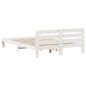 vidaXL Massivholzbett ohne Matratze Weiß 140x190 cm Kiefernholz vidaXL Massivholzbett ohne Matratze Weiß 140x190 cm Kiefernholz