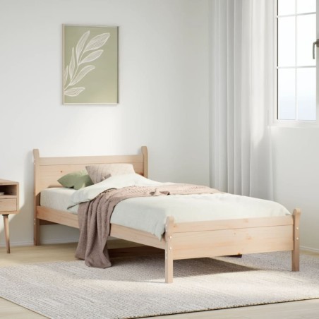 vidaXL Massivholzbett ohne Matratze 90x190 cm Kiefer