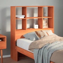 vidaXL Kopfteil mit Stauraum Wachsbraun 100 cm Massivholz Kiefer