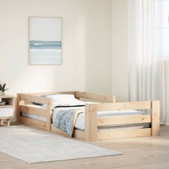 vidaXL Massivholzbett ohne Matratze 100x200 cm Kiefernholz