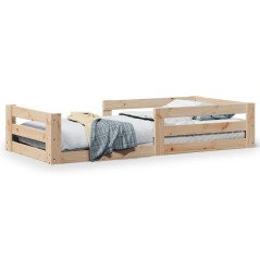 vidaXL Massivholzbett ohne Matratze 100x200 cm Kiefernholz