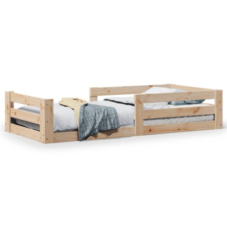 vidaXL Massivholzbett ohne Matratze 100x200 cm Kiefernholz