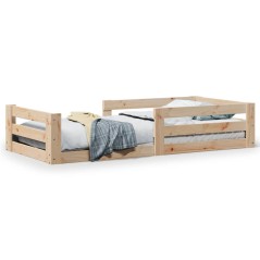 vidaXL Massivholzbett ohne Matratze 80x200 cm Kiefernholz