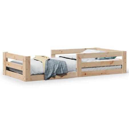 vidaXL Massivholzbett ohne Matratze 80x200 cm Kiefernholz