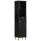 vidaXL Badschrank Schwarz 38x33x160 cm Massivholz Mango vidaXL Badschrank Schwarz 38x33x160 cm Massivholz Mango