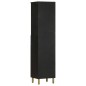 vidaXL Badschrank Schwarz 38x33x160 cm Massivholz Mango vidaXL Badschrank Schwarz 38x33x160 cm Massivholz Mango